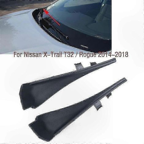 2 garnitures d'angle de pare-brise pour X-Trail T32 Rogue 2014-2018, cache de plaque latérale d'essuie-glace