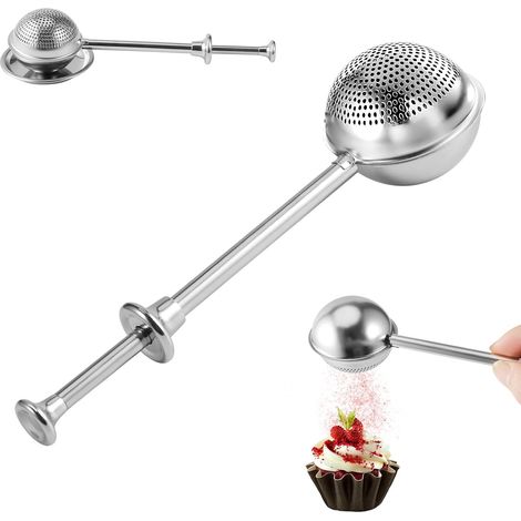 Setaccio posteriore, 1 setaccio per farina, bastoncino per impastare in acciaio inox, colino per spezie e tè (1 unità) (1/5)