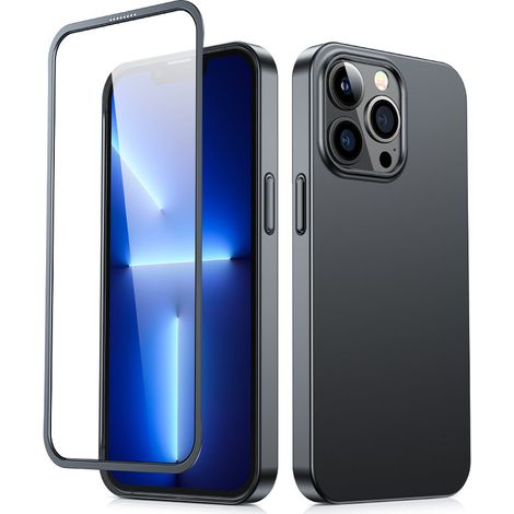 Schutzhülle für iPhone 13 Pro Max, Vorder- und Rückseite + gehärtetes Glas, schwarz (1/5)
