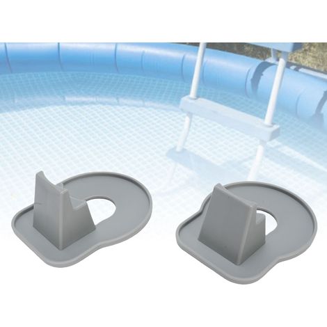 Soporte de manguera de ABS para piscinas elevadas – Soporte para manguera de 3,17 cm (1,25 pulgadas) con tiras adhesivas – Juego de 2 piezas – Instalación rápida sin necesidad de taladrar (1/5)