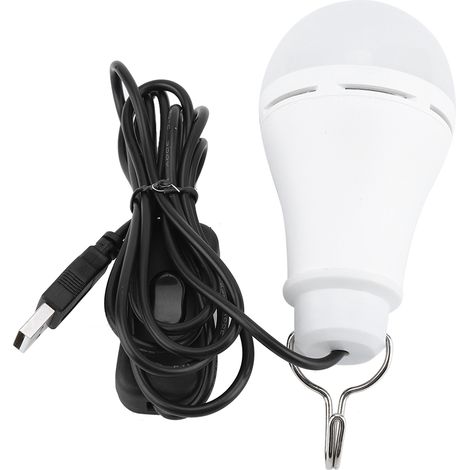 Lampe LED USB portable extérieure, ampoule nomade dimmable pour camping, urgence, veilleuse. (1/5)