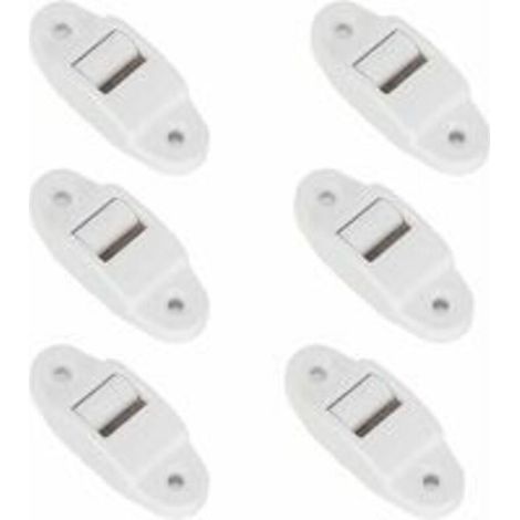 6-teiliges Mini-Rollladenriemen-Führungsset mit Bürstendichtung und Führungsrolle für Riemen bis zu 14 mm Breite, 40 mm Lochabstand, Rollladenriemen (1/5)