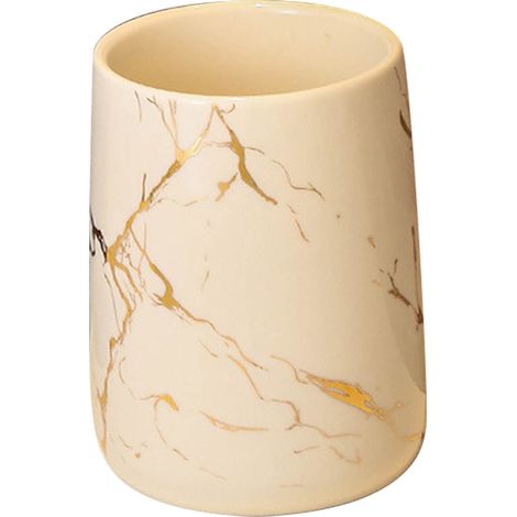 Gobelet À Rincer - En Porcelaine Fine - 120 ml - Pour Salle De Bain Cuisine Bureau Hôtel - Lot De 2 (1/5)