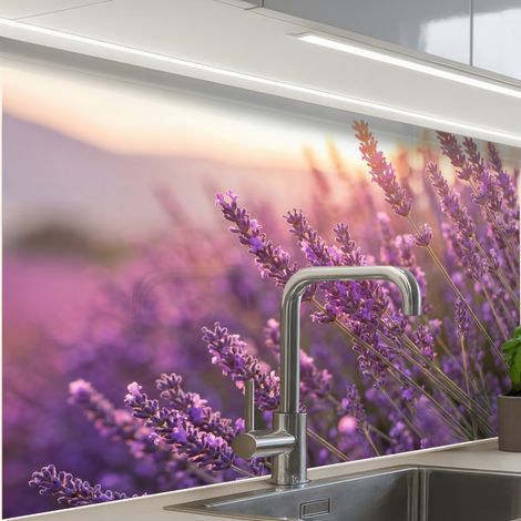 REVETEMENT MURAL DE CUISINE, CRÉDENCE DE CUISINE Lavande - Pourpre - Soleil 80x60 (1/5)