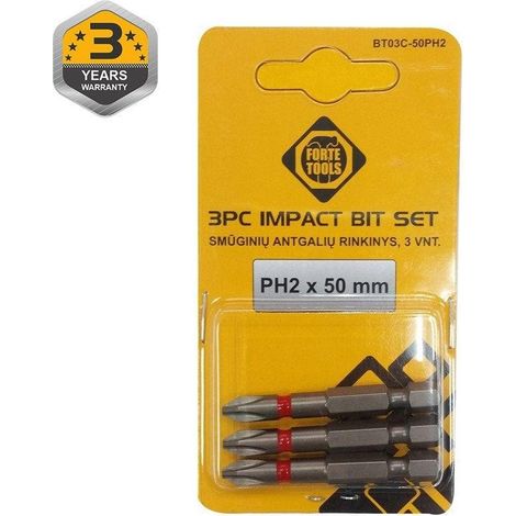 Puntas Forte PH2 de acero 50 mm ergonómicas
