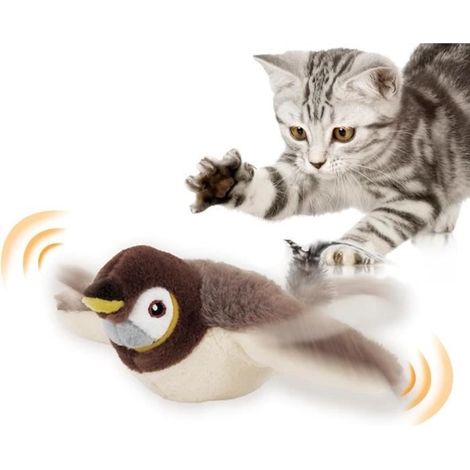 Jouet interactif - Oiseau volant - Modélisation réaliste - Pour chats - Intérieur (1/4)