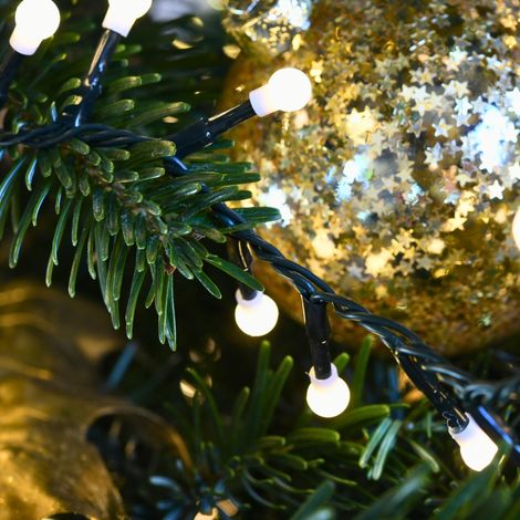 Guirlande boules LED blanc chaud et flash 8m (1/3)