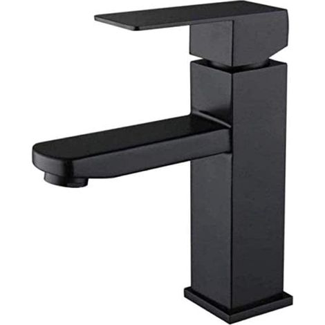 Robinet De Douche Mat Noir - Acier Inoxydable SUS 304 - Résistant Au Calcaire Et À La Rouille - Pour Plan De Travail 30 Mm - 1 Pièce (1/5)