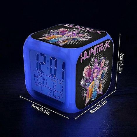 Réveil numérique coloré pour chambres d'enfants, design style anime, le cadeau idéal pour les étudiants et les fans de K-pop S1 (1/5)