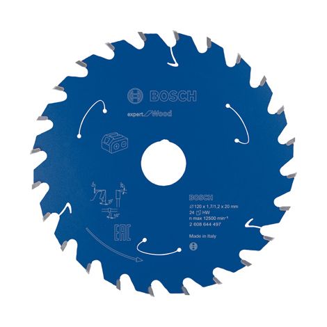 Bosch Expert Wood Circular Saw Blade Cordless Saws 120x1.7/1.2x20 T24 2608644497 (1/4)