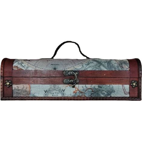 en Bois Vintage Rouge Vin Champagne Bouteille Titulaire Boîte Une Bouteille Bouteille À Vin Boîte Cadeau Boîte De Transport Accessoire Vin pour Mariage Cadeau d'anniversaire (1/4)