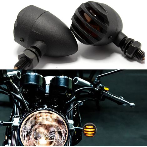 Clignotants moto, Ambre Clignotants de Frein Indicateurs Lampe Indicateurs d'ampoule de Fil pour Cruiser Chopper Bobber (1/5)