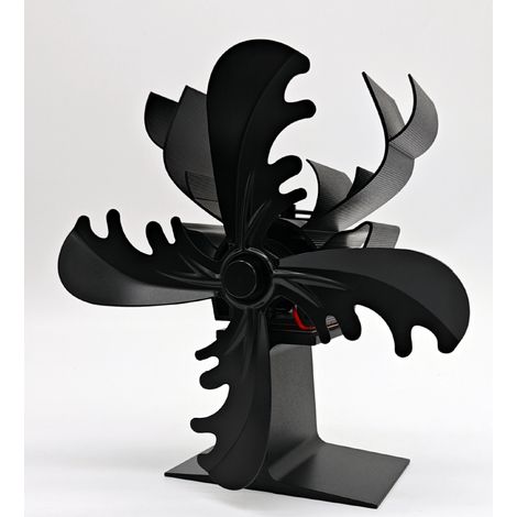 Ventilateur de cheminée renne wapiti noël bois combustion de l'air bûche ventilateur thermique-noir (1/2)