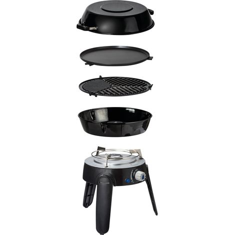 Barbecue portable Safari Chef 30 LP – 4 surfaces de cuisson – Allumage piezo automatique – Dimensions 38.5 x 22 x 22 cm – Cadac (1/9)