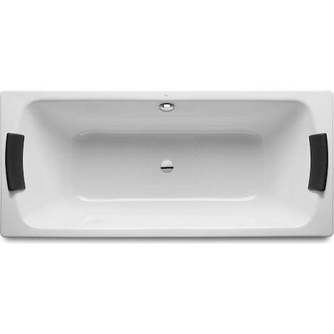 8414329908336 Roca - Bañera de acero rectangular con fondo antideslizante (chapa de acero de 35mm) - Serie Lun , Color Blanco