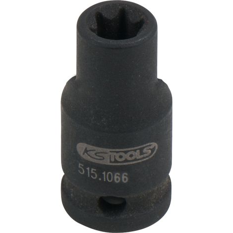 KS Tools 515.1066 1/4 TX-E-Kraft-Stecknuss, kurz, E6 (1/3)