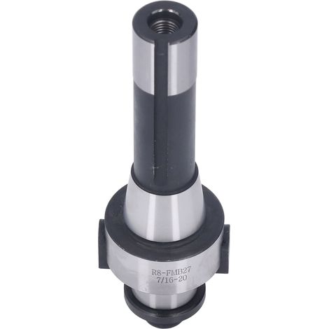 Adaptateur de porte-arbre pour fraiseuse à coquilles à queue R8 en acier au molybdène haute dureté (1/5)