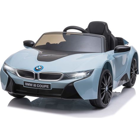 HOMCOM Macchina Elettrica per Bambini 3-8 anni 6V Licenza BMW I8 Coupé con Telecomando, 2 Porte, Luci e Musica, Macchinina Elettrica in PP e Metallo, 115x72.5x46 cm, Blu (1/5)