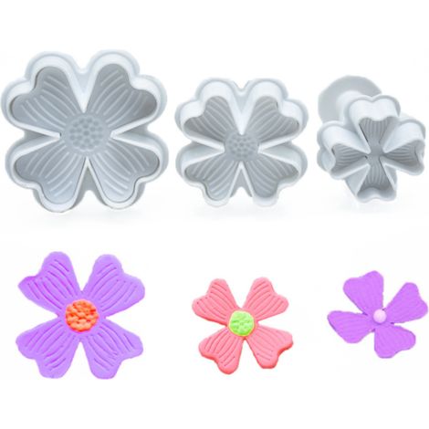 3-teiliges Fondant-Kuchen-Zuckerdekorierformen-Set zum Selberbacken, Schokoladen- und Kekse dekorieren (1/5)