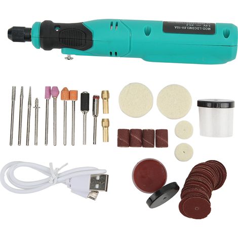 Mini meuleuse/polisseuse électrique portable rechargeable USB à 3 vitesses réglables/mini perceuse électrique de bricolage (1/5)