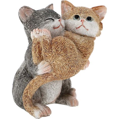 Décoration de chat en résine pour la maison (1 figurine de chat réaliste) (1/5)