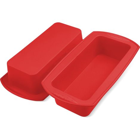 2 Pièces Moule à Cake en Silicone Rectangulaire Antiadhésif pour Pain, Gâteaux et Toasts (1/5)