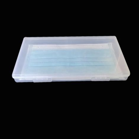 Boîte De Rangement Pour Masque Clip Anti-Poussière En Plastique Rectangle
