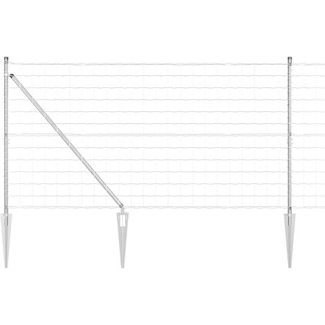 Maison Exclusive - Schweißdrahtzaun mit Spikes 25 x 1,2 m (B x H)