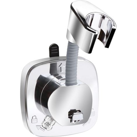 1 Support Douchette, Réglable 120°, Matériau ABS, Sans Perçage, Pour Salle De Bain (1/5)