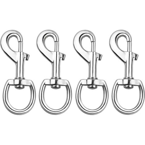 Bardusch - 4 pièces Mousqueton Ensemble de collier avec crochets pivotants, mousquetons pivotants et clips d'animaux Boucles pivotantes en Acier Inoxydable, Boucles pivotantes pour Laisse de Chien et (1/5)