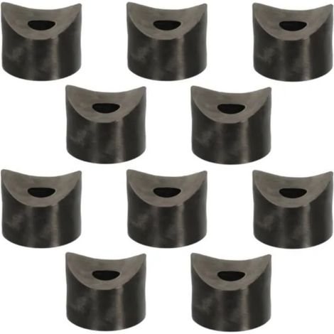 10x entretoise plastique 12mm M8 concave Ø25mm noir cale tube axe rondelle bricolage universelle (1/2)
