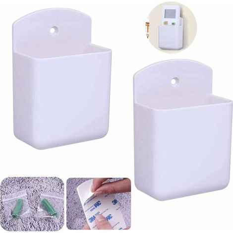 royaluxe - Boîte De Rangement De Télécommande Murale 2 Pièces Boîte De Rangement Multimédia Universelle Réutilisable Boîte De Rangement Auto Adhésive (1/5)