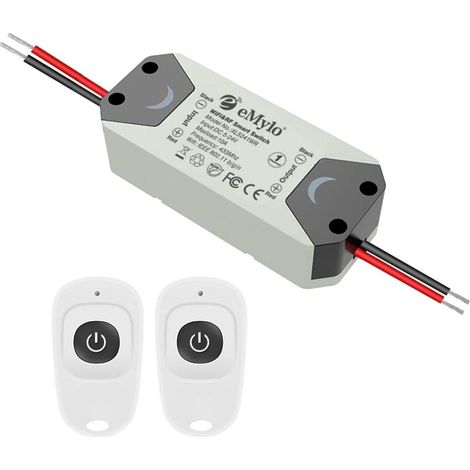 Smart WiFi RF Commutateur de lumière Télécommande sans fil Module de relais 5-36V Contrôleur de minuterie à 1 canal Appareil ménager 12V 433MHz via IOS Android (1/5)