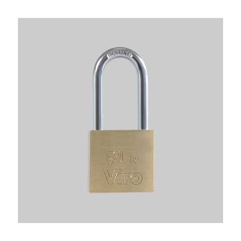 Lucchetto ad Arco Lungo in Ottone Viro Fai Art. 553.32 Misura 30 mm Arco 32 mm