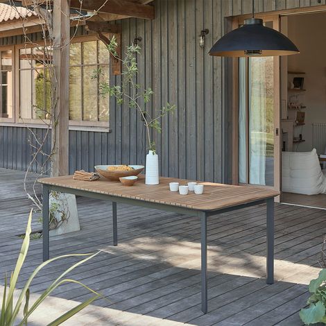 Table en teck massif et aluminium 200cm (1/5)