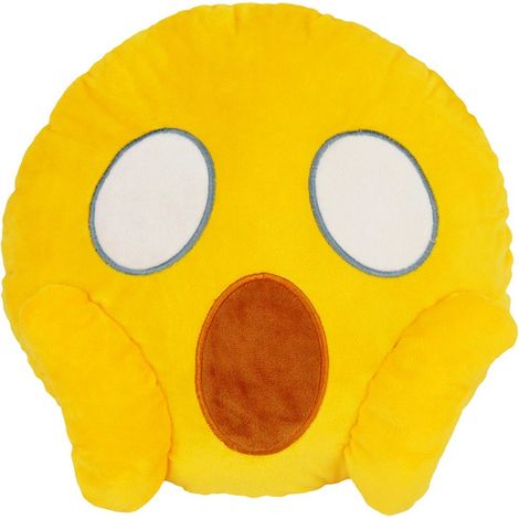 557315 Almohada emoticono motivo cara Sorprendida de 30 cm ø