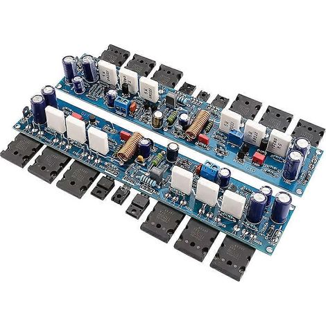 2 cartes d'amplificateur audio L10 300 W HiFi 2.0 canaux Classe AB, transistors A1930, C5171, TT1943 et TT5200 (1/5)