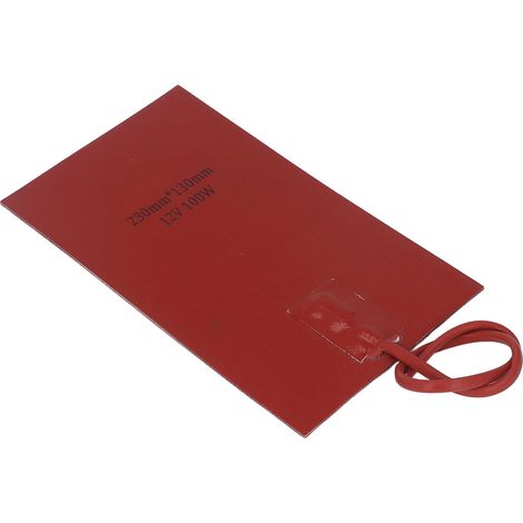 Tapis chauffant réservoir gasoil 100W 23cm long 13cm large montée rapide étanche silicone 12V pour voiture (1/5)