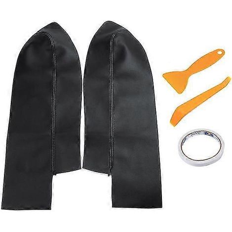 paire de panneaux de porte avant en cuir avec accoudoir pour Honda CR-V 2007-2012 - Panneaux et pièces de porte intérieures - Noir (1/5)