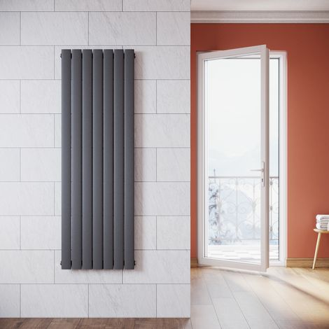 SONNI Design Radiatore a pannello piatto 1600 x 539 mm Antracit Radiatore da bagno Radiatore a strato singolo Radiatore a pannello verticale (1/5)