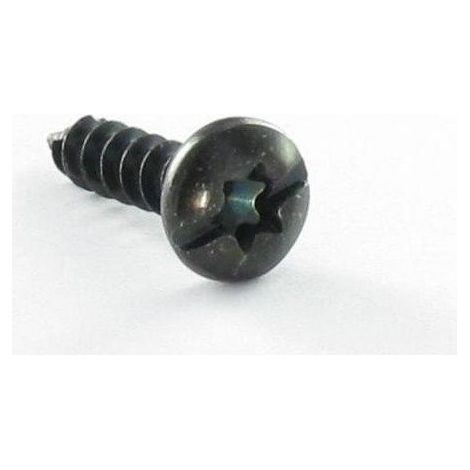 Vis PVC Poelier tête ronde large Tête ronde large TORX T20 + Fendue 4X16 Acier zingué noir-1 pièce