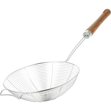 Écumoire Passoire en Acier Inoxydable avec Manche Bois Ergonomique et (1/5)