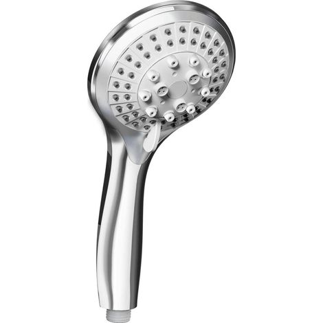 Handbrause Wassersparend mit 5 Strahlarten, Hochdruck Duschkopf Silber (1/5)