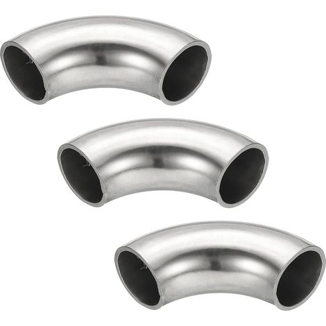 3pcs Coude En Acier Tuyau Coudé en Acier Inoxydable à 90° 19mm OD (1/5)