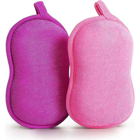 Natürlicher Bambus-Babybadeschwamm – 2er-Pack – Ultraweicher und saugfähiger Schwamm