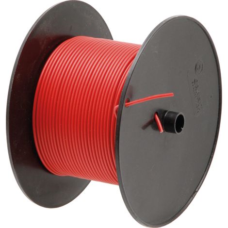 Cavo elettrico unipolare rosso, sezione 0,75 mm², lunghezza 100 m.