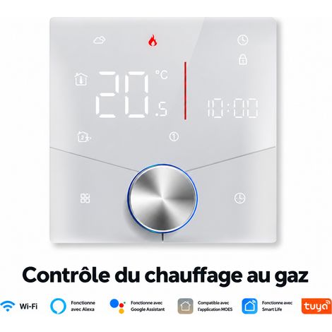 Pour chaudière WiFi blanc chauffe-eau thermostat GC pour chauffage au sol interrupteur à économie d'énergie 868645mm 10,8 × 9,5 × 6,5 cm – Livraison gratuite (1/5)