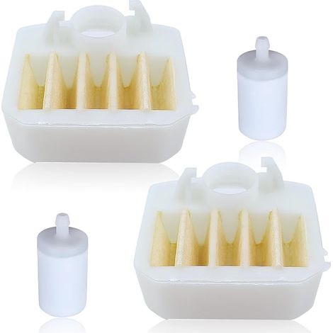 2 Pcs Filtres à Air pour Husqvarna tronçonneuses 340 340e 345 345e 346XP 350 et 351 Pièces Détachées avec 2pcs Filtre Essence 537024003 503855303 (1/5)