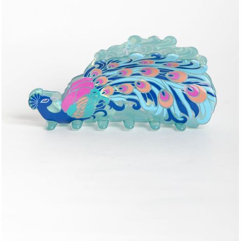 Pinza per Capelli PEACOCK Azzurro Multicolore Blogo