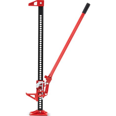 COSTWAY 112 cm Farm Jack 3000 kg Capacity Ratcheting Off Road Utility Jack-Red (1/5)